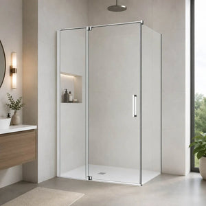 Oceano Showers Profile Pivot Shower Screen Door And Return 8mm Glass