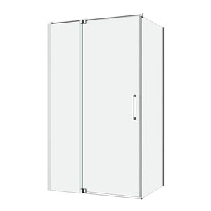 Oceano Showers Profile Pivot Shower Screen Door And Return 8mm Glass