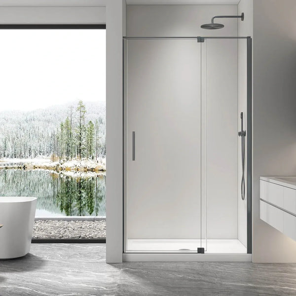 Oceano Showers Profile Pivot Shower Screen Door And Return 8mm Glass