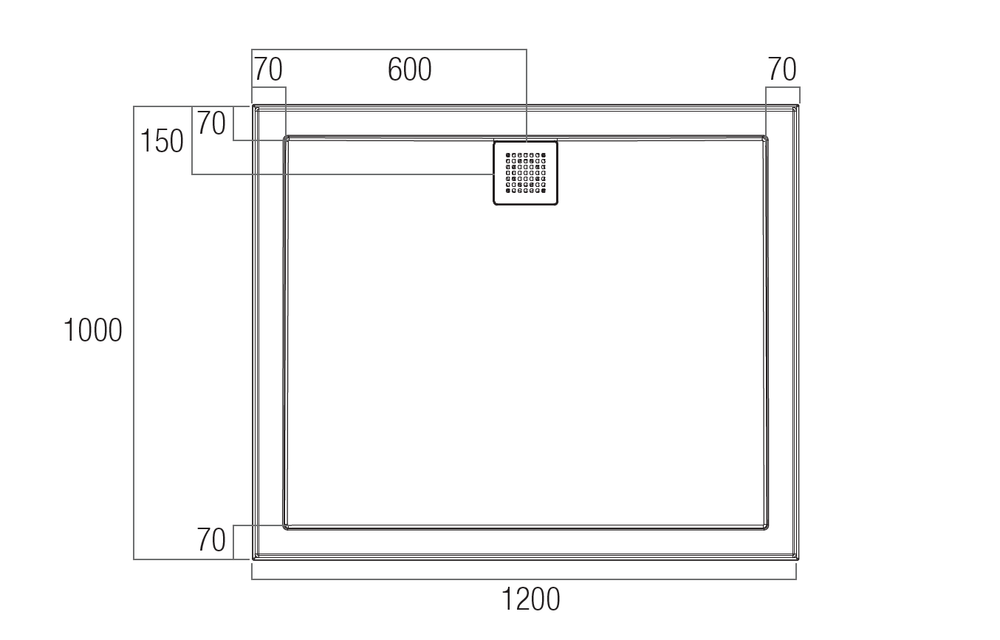 Stonelite™ ECO EC1210R 1200x1000MM Rear Outlet