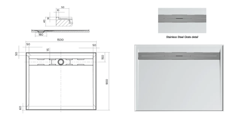 Stonelite™ Urban MKII 2UR1500R 1500x900MM Rear Outlet