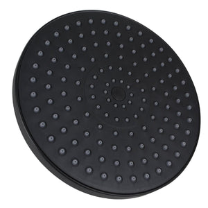 TSI Showers OX0102.SH ROUND MATT BLACK RAINFALL SHOWER HEAD 200MM