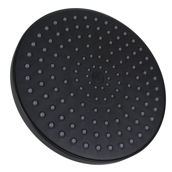 TSI Showers OX0102.SH ROUND MATT BLACK RAINFALL SHOWER HEAD 200MM