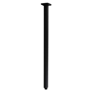 OX0106.SA SQUARE BLACK CEILING SHOWER ARM 600MM
