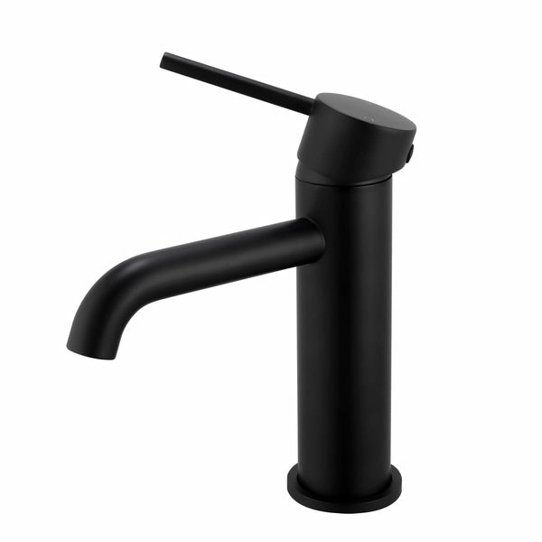 TSI Mixer Taps OX0150.BM LUCID PIN SERIES ROUND MATTE BLACK BASIN MIXER