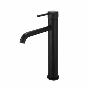 TSI Mixer Taps OX0151.BM LUCID PIN SERIES ROUND BLACK TALL BASIN MIXER