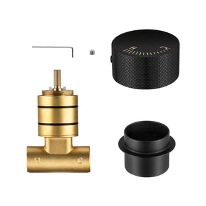 Trade Mixer Taps OX0169.HD ROUND BLACK PROGRESSIVE WALL MIXER HANDLE