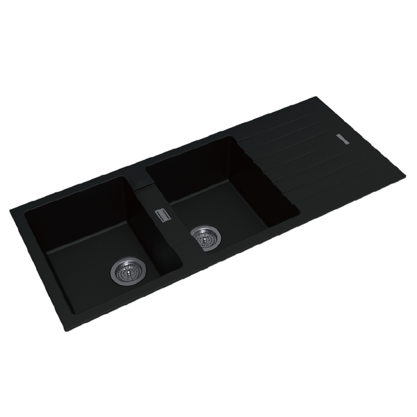 TSI Sinks OX1150.KS 1160*500*200MM BLACK GRANITE QUARTZ STONE KITCHEN SINK