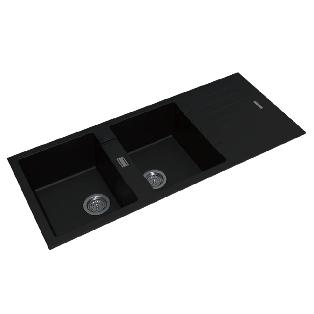 OX1150.KS 1160*500*200MM BLACK GRANITE QUARTZ STONE KITCHEN SINK