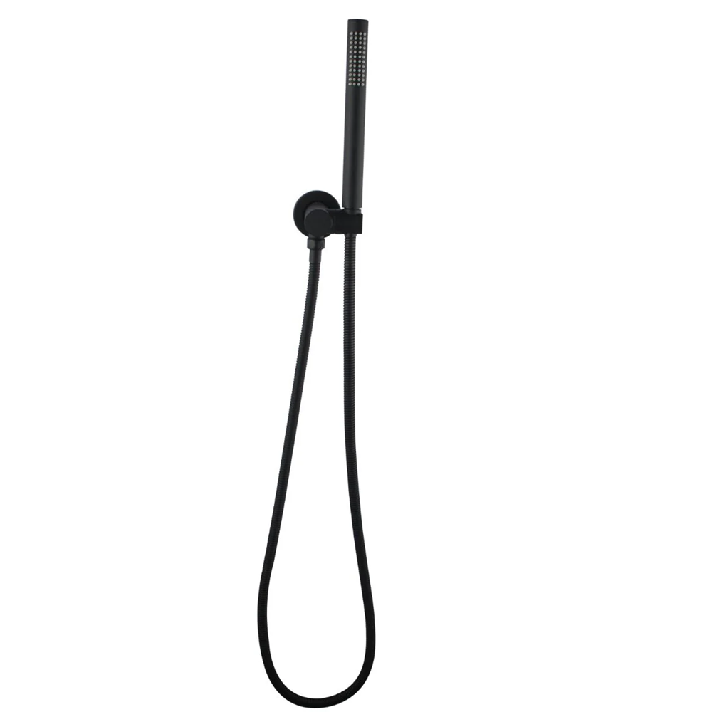 OX2131.SH.N+OX-R2.HHS ROUND BLACK HAND HELD SHOWER SET