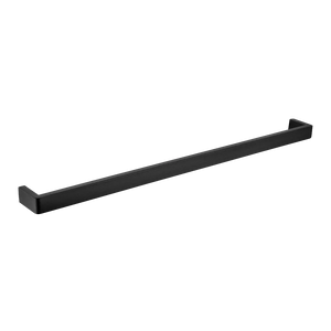 OX7001.8.TR IVANO SERIES SQUARE BLACK SINGLE TOWEL RAIL 800MM