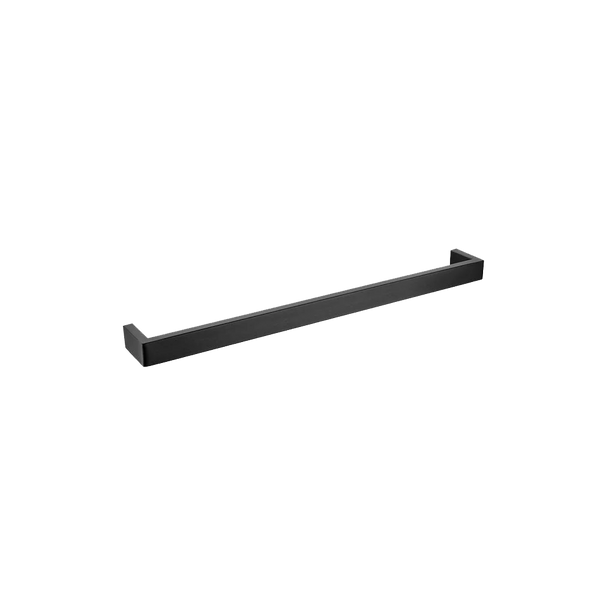 OX7001.TR IVANO SERIES SQUARE BLACK SINGLE TOWEL RAIL 600MM
