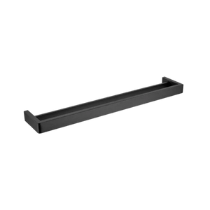 OX7002.TR IVANO SERIES SQUARE BLACK DOUBLE TOWEL RAIL 600MM