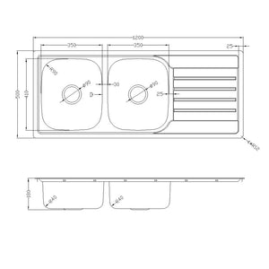 BKS-PA400 — Top Mount Prague Pressing Kitchen Sink