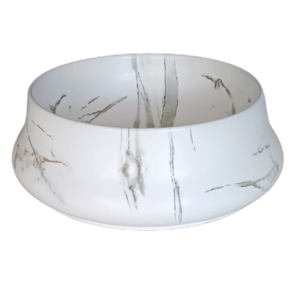 PA4014CRA Above Counter Basin 400*400*140mm White Carrara