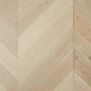 Preference Floors Timber Flooring De Marque European Oak Engineered Chevron 600x120x15/4mm - Chateau Grey