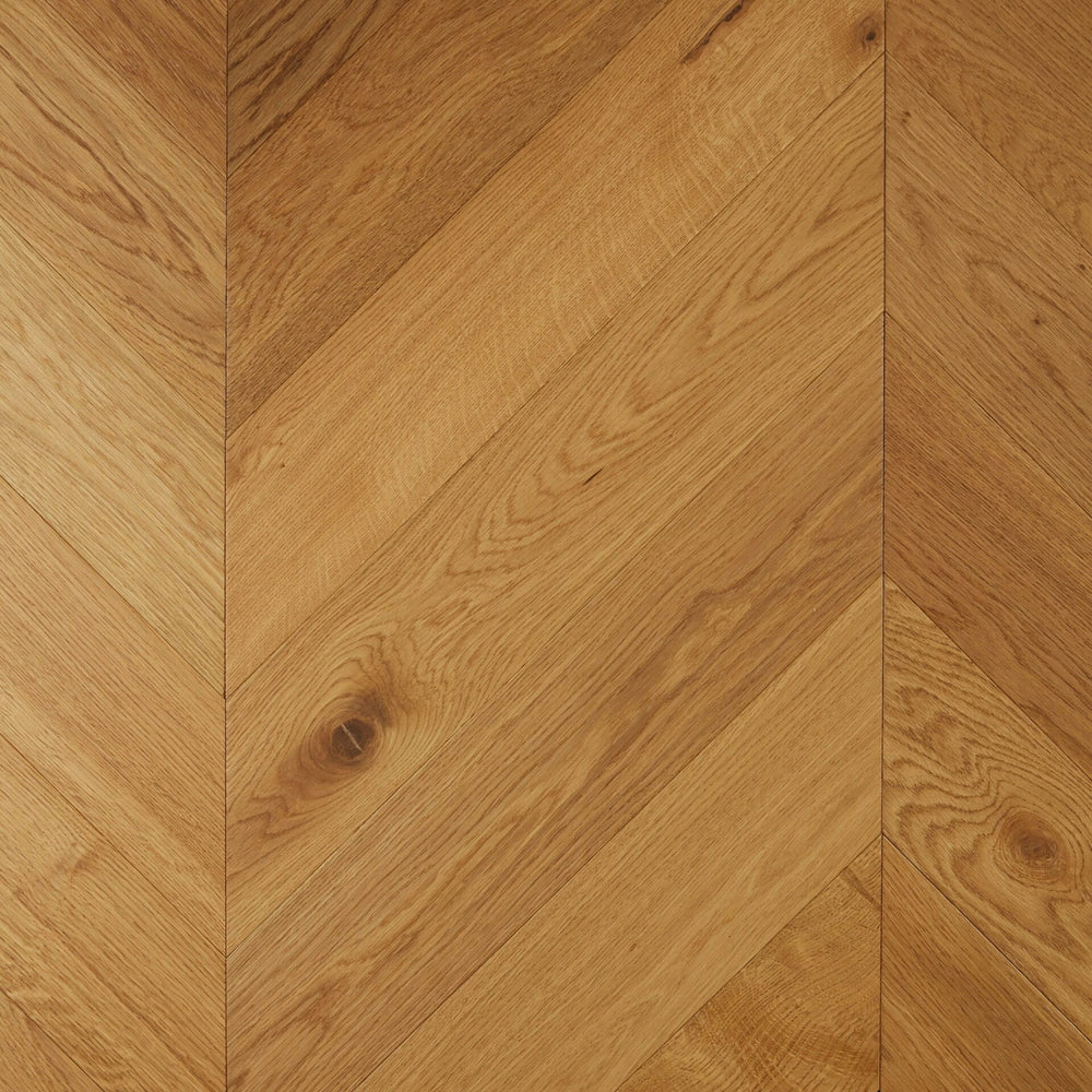 Preference Floors Timber Flooring De Marque European Oak Engineered Chevron 600x120x15/4mm - Cognac