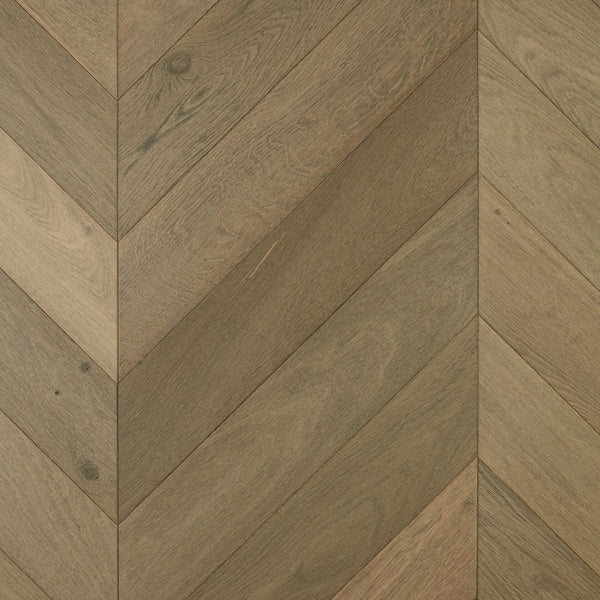 Preference Floors Timber Flooring De Marque European Oak Engineered Chevron 600x120x15/4mm - Storm