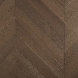 Preference Floors Timber Flooring De Marque European Oak Engineered Chevron 600x120x21/6mm - Dark Brown