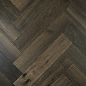 Preference Floors Timber Flooring De Marque European Oak Engineered Herringbone 600x120x15/4mm - Ash Grey