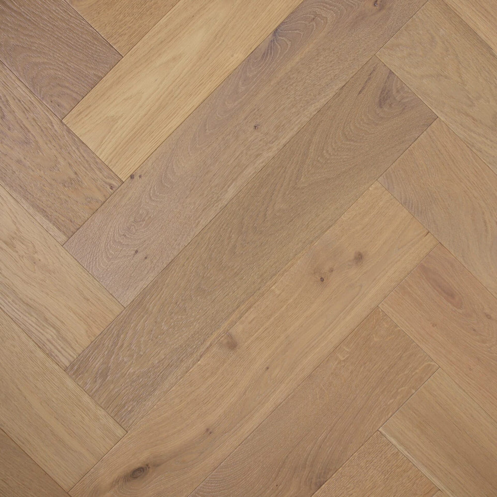 Preference Floors Timber Flooring De Marque European Oak Engineered Herringbone 600x120x15/4mm - Colonial Grey