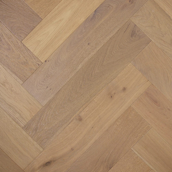 Preference Floors Timber Flooring De Marque European Oak Engineered Herringbone 600x120x15/4mm - Colonial Grey