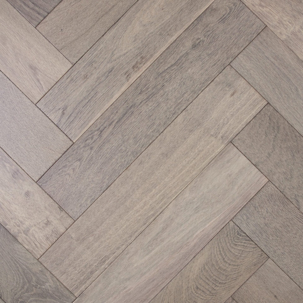 Preference Floors Timber Flooring De Marque European Oak Engineered Herringbone 600x120x15/4mm - Storm