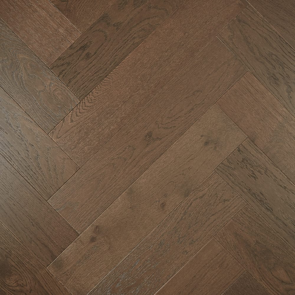 Preference Floors Timber Flooring De Marque European Oak Engineered Herringbone 600x120x21/6mm - Dark Brown