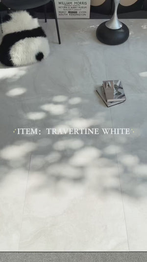 Travertine White Matt Tile 600x600mm