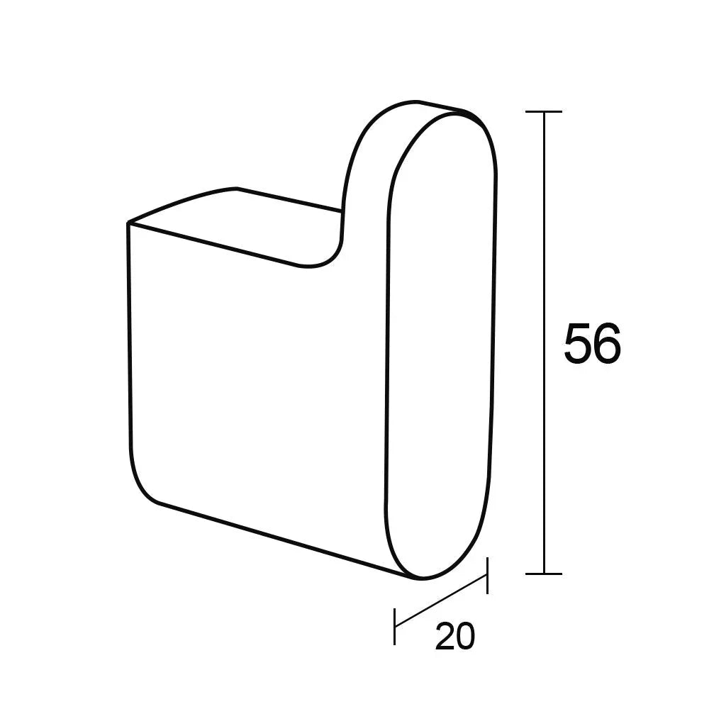 CH8007.TR VOG CHROME ROUND ROBE HOOK