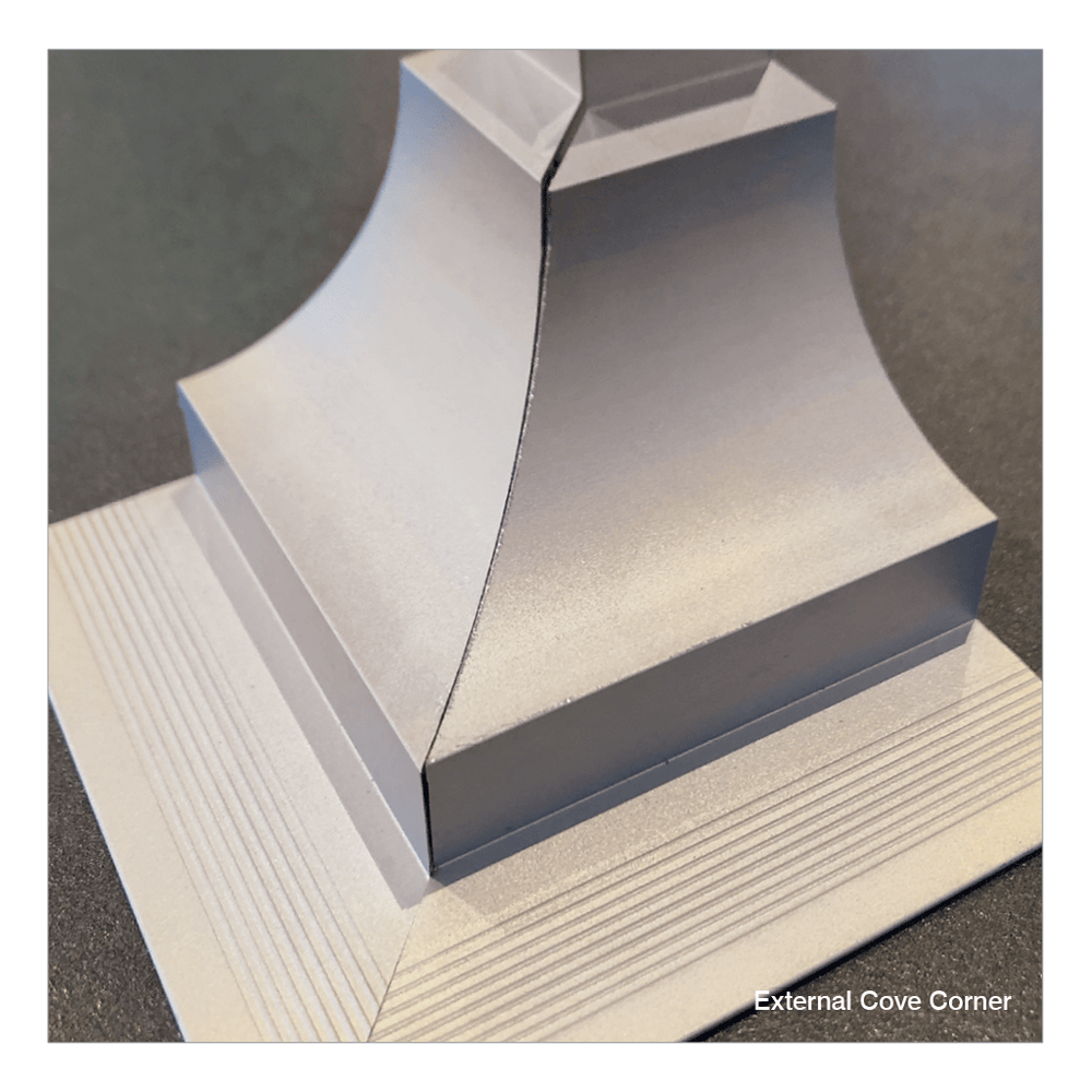 RobertsDesigns Cove Trim External Corner - Mill Finish
