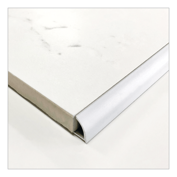 RobertsDesigns Round Edge Trim Aluminium 3m - Bright Silver