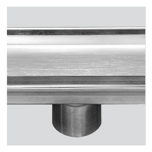 RobertsDesigns Showers 316 Stainless Steel Grate - Tile Insert Profile 50mm Dia Outlet, Stainless Steel Filter, Watermarked - Brushed Gunmetal Finish 70mm x 900mm