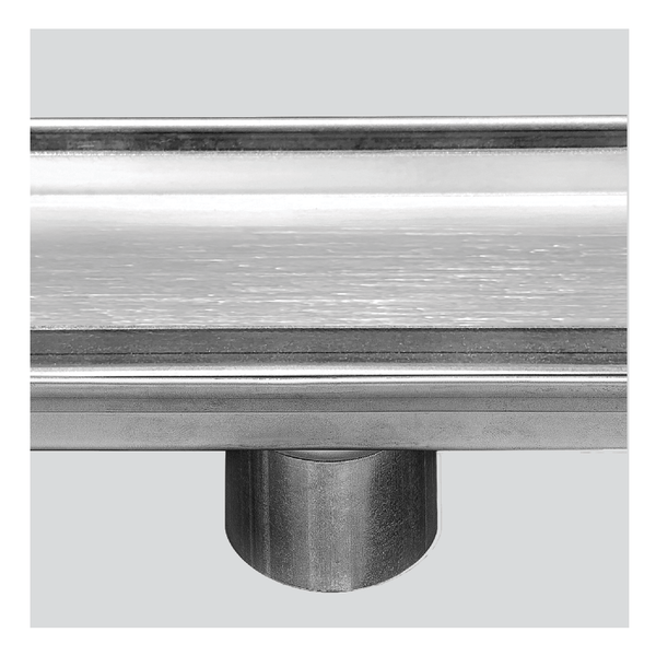 RobertsDesigns Showers 316 Stainless Steel Grate - Tile Insert Profile 50mm Dia Outlet, Stainless Steel Filter, Watermarked - Brushed Gunmetal Finish 70mm x 900mm