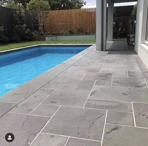 Roman Tile Basalt Bluestone French Pattern 20mm
