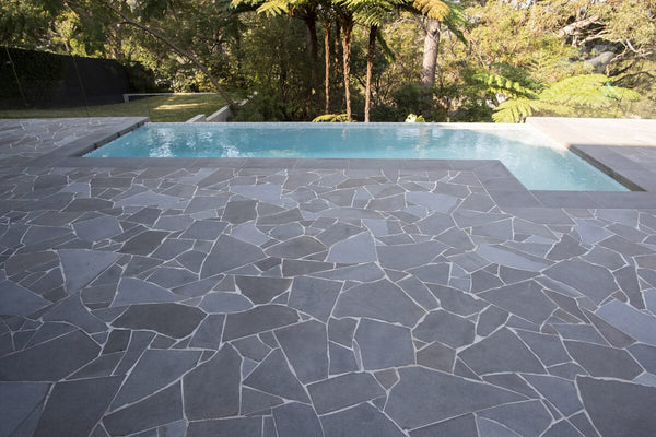 Roman Tile Basalt Bluestone Sawn Crazy Paving 20mm