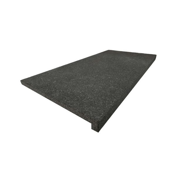 Roman Tile Granite Sesame Black Flamed Drop Edge 600x400x50/20mm
