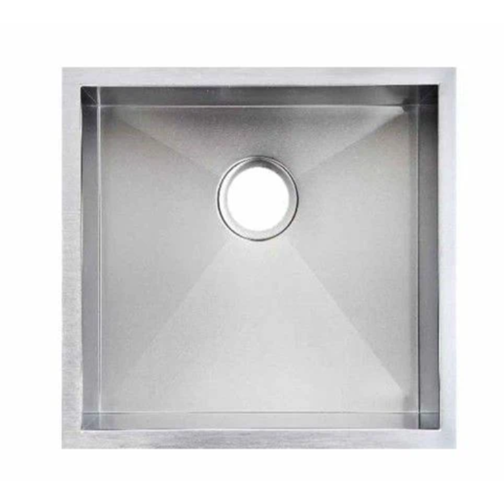 TWM8 440X440X205MM STAINLESS STEEL HANDMADE SINGLE BOWL SINK FOR FLUSH MOUNT AND UNDERMOUNT