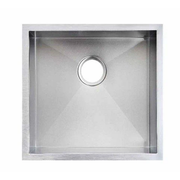 TWM8 440X440X205MM STAINLESS STEEL HANDMADE SINGLE BOWL SINK FOR FLUSH MOUNT AND UNDERMOUNT