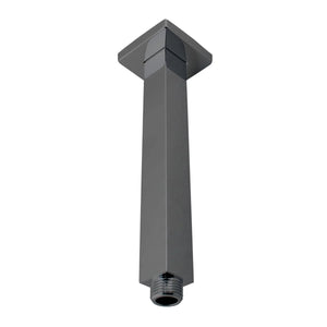 SE03.06 NORICO CAVALLO 200MM GUN METAL GREY SQUARE CEILING SHOWER ARM