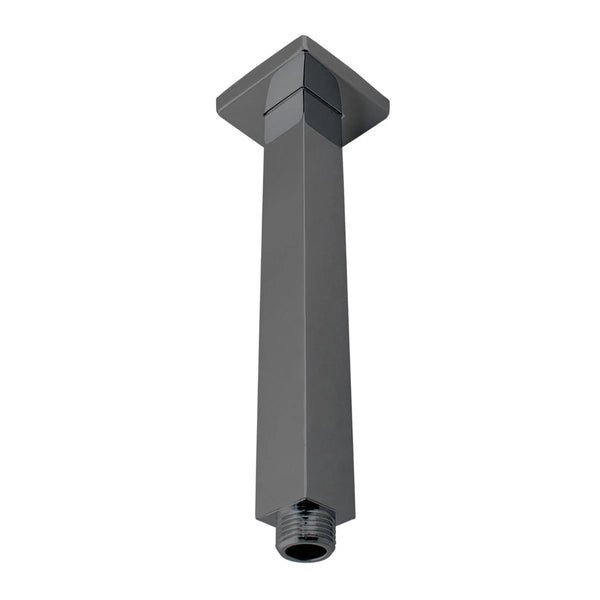 SE03.06 NORICO CAVALLO 200MM GUN METAL GREY SQUARE CEILING SHOWER ARM