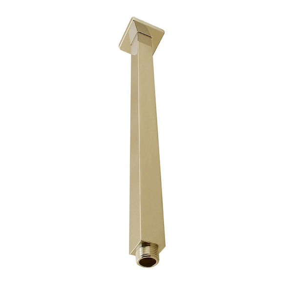 SE17.04 Brushed Yellow Gold Square Ceiling Shower Arm 400mm