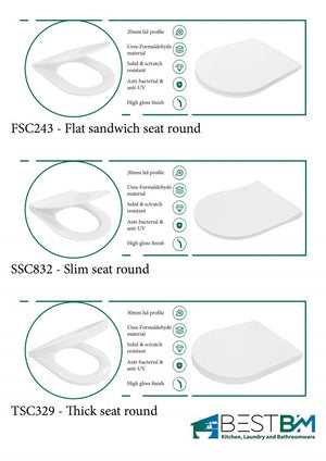 T6088RT – VERA Tornado-Rimless Toilet Suite