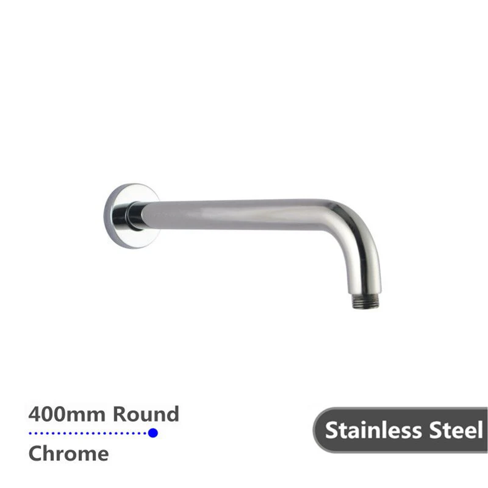 CH0108.SA ROUND CHROME STAINLESS STEEL WALL MOUNTED SHOWER ARM 400MM