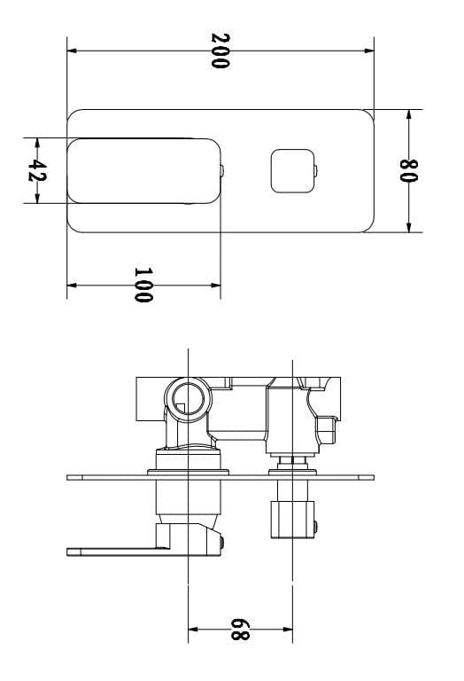 TSI Mixer Taps OX0225-2.ST IVANO SERIES SOLID BRASS BLACK BATH/SHOWER WALL MIXER WITH DIVERTER WALL MOUNTED