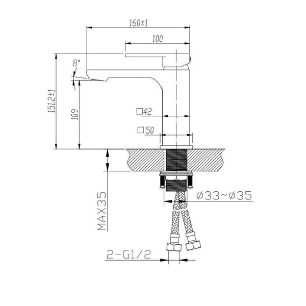 CH0222.BM IVANO SERIES CHROME BASIN MIXER