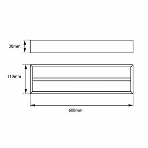 TSI Bathroom Accessories IVANO Series Chrome Double Towel Rail 600mm CH6402.TR