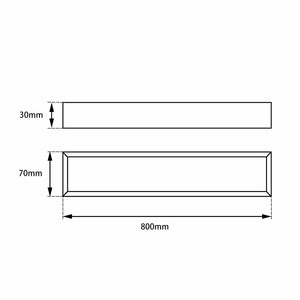 TSI Bathroom Accessories IVANO Series Chrome Single Towel Rail 800mm CH6401.8.TR