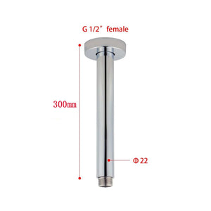 TSI Showers CH0125.SA ROUND CHROME CEILING SHOWER ARM 300MM