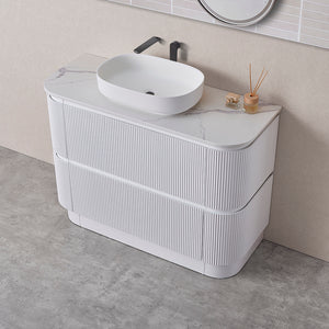 Hudson 1200mm Floor Standing Matt White Vanity SK68-1200WM